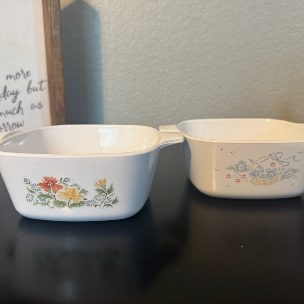 Vintage Corning Ware Ceramic Dishes